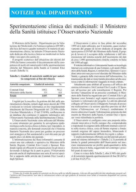 I farmaci del servizio sanitario nazionale - Ministero della Salute