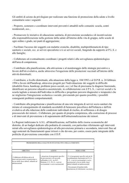 DM 24 aprile 2000 Adozione del progetto obiettivo materno-infantile