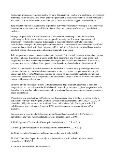 DM 24 aprile 2000 Adozione del progetto obiettivo materno-infantile