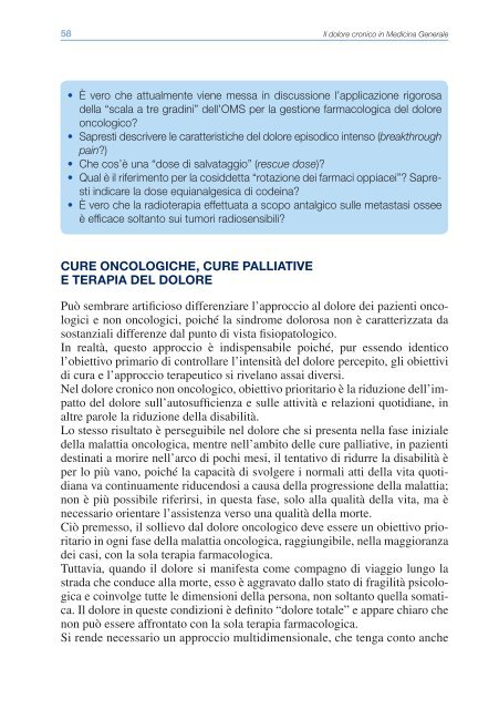 Il dolore cronico Medicina Generale - Ministero della Salute