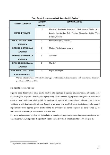 Dati statistici e tempi di attesa - Ministero della Salute