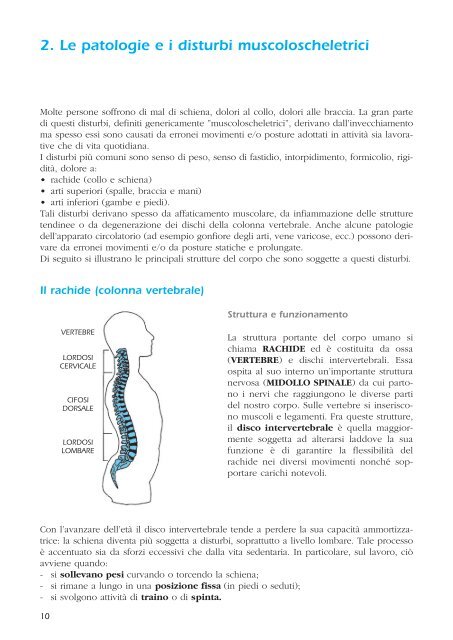 I disturbi muscoloscheletrici lavorativi - Ministero della Salute