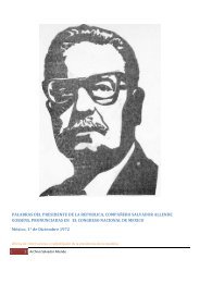 palabras del presidente de la republica ... - Salvador Allende