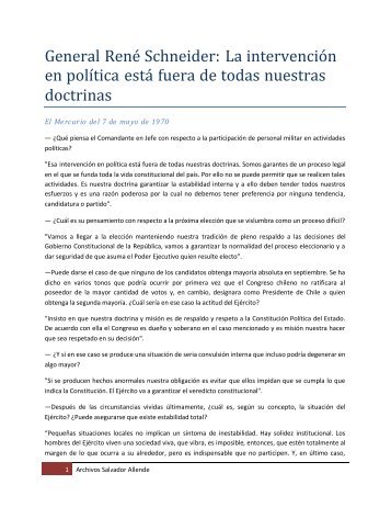 General RenÃ© Schneider.pdf - Salvador Allende