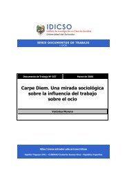 Carpe Diem. Una mirada sociolÃ³gica sobre la influencia del trabajo ...