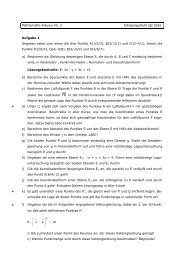 Mathematik-Klausur Nr. 2 Jahrgangsstufe Q2 (GK) Aufgabe 1 ...