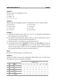 Mathematik-Arbeit Nr. 3 Klasse 5 Aufgabe 1 Berechne jeweils den ...