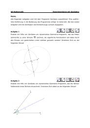 Experimentieren mit GeoGebra (Quinta)