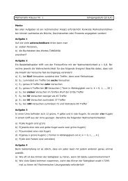 Mathematik-Klausur Nr. 1 Jahrgangsstufe Q3 (LK) Merke Bei allen ...