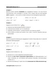 Mathematik-Klausur Nr. 3 Jahrgangsstufe E2 Aufgabe 1 Berechne ...