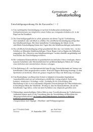 Entschuldigungspraxis Oberstufe - Homepage - Salvatorkolleg