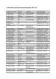 Lehrerliste und Lehrersprechstunden 2011/12 - Salvatorkolleg