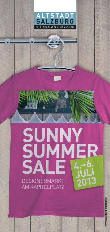 Folder Sunny Summer Sale - PDF Format, 394 kB - Altstadt Salzburg