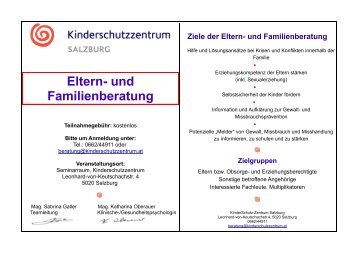 Ziele der Eltern- und Familienberatung