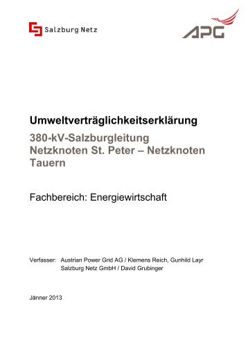 380kv - eb - energiewirtschaft - jän. 2013 - final.pdf - Land Salzburg