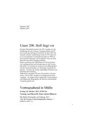 Unser 200. Heft liegt vor Vortragsabend in Mülln - Verein der ...