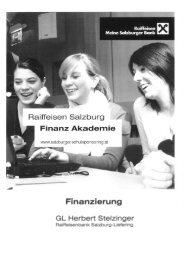 Finanzierung - Salzburger Schulsponsoring