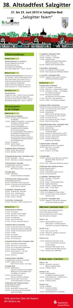Das Programm für das Altstadtfest 2013 - Stadt Salzgitter