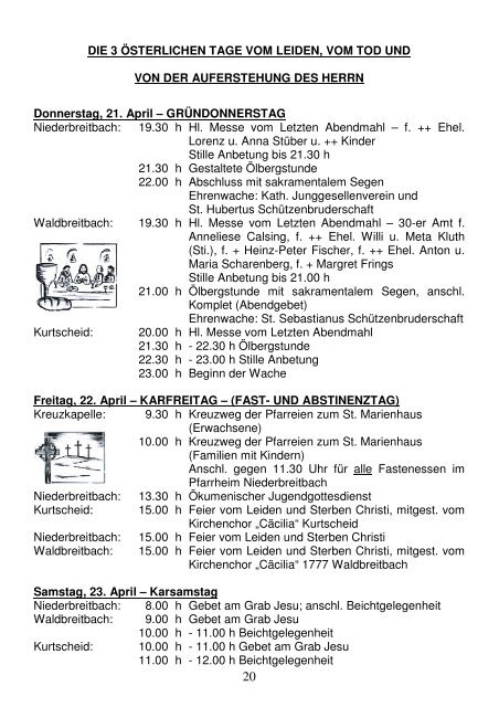 Pfarrbrief Nr. 15-18_2011 - Katholische Pfarrgemeinden ...