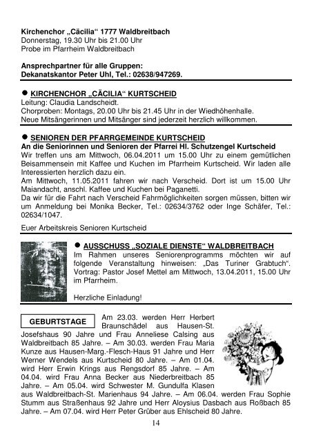 Pfarrbrief Nr. 11-14_2011 - Katholische Pfarrgemeinden ...