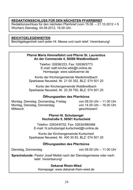 Marienfeste im September - Katholische Pfarrgemeinden ...