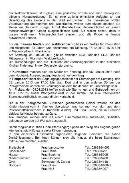 Pfarrbrief Nr. 51 2012 - 02 2013 - Katholische Pfarrgemeinden ...