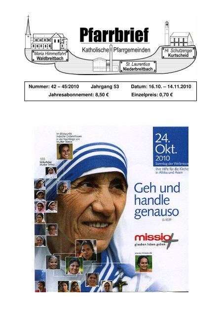 Pfarrbrief-Nr. 42-45_2010 - Katholische Pfarrgemeinden ...