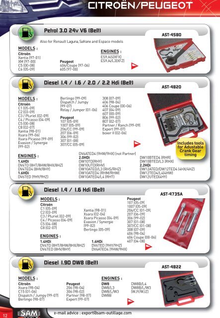 AUTOMOTIVE SPECIALISED SERVICE TOOLS - SAM Outillage