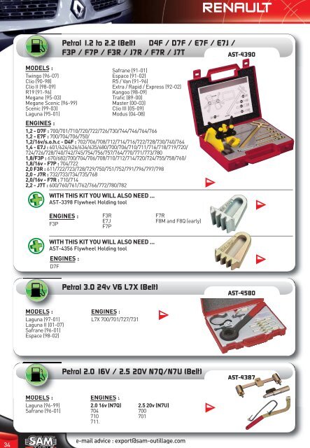 AUTOMOTIVE SPECIALISED SERVICE TOOLS - SAM Outillage