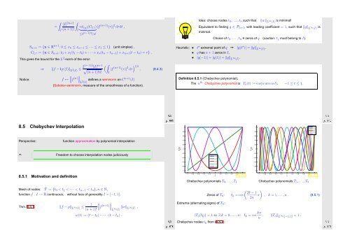 Numerical Methods Contents - SAM