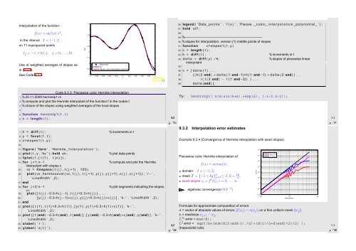 Numerical Methods Contents - SAM