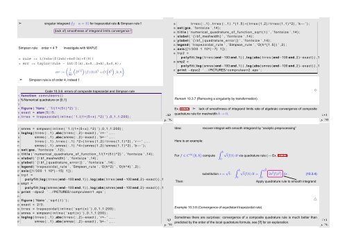 Numerical Methods Contents - SAM