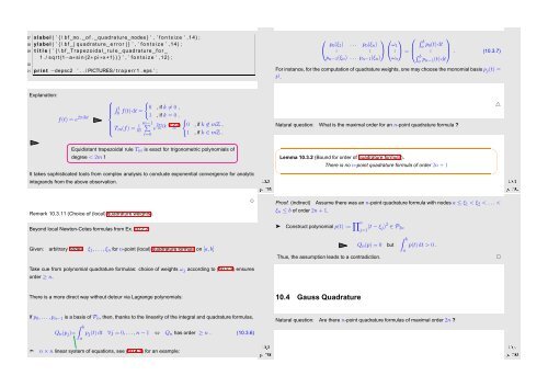 Numerical Methods Contents - SAM