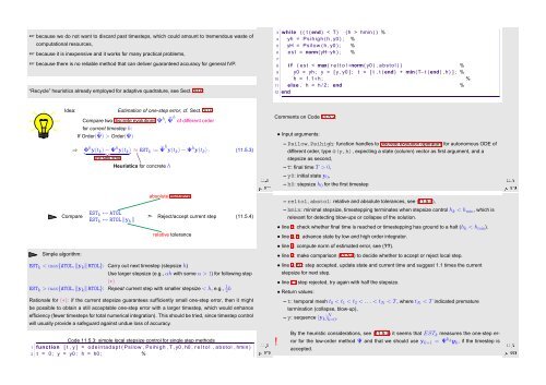 Numerical Methods Contents - SAM