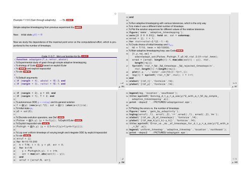 Numerical Methods Contents - SAM