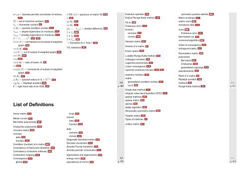 Numerical Methods Contents - SAM