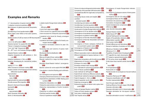 Numerical Methods Contents - SAM