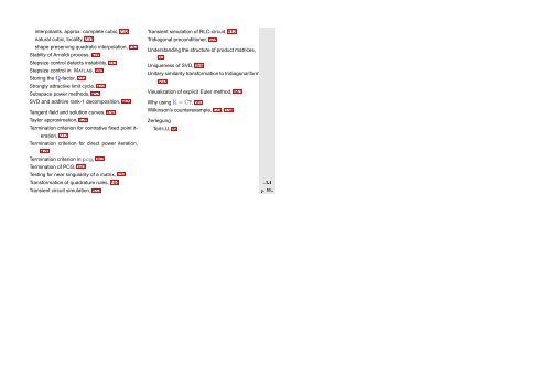 Numerical Methods Contents - SAM