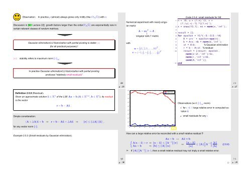 Numerical Methods Contents - SAM