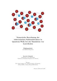 Numerische Berechnung der elektronischen ... - SAM - ETH Zürich