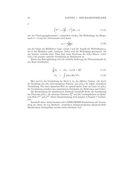 Numerische Berechnung der elektronischen ... - SAM - ETH ZÃ¼rich