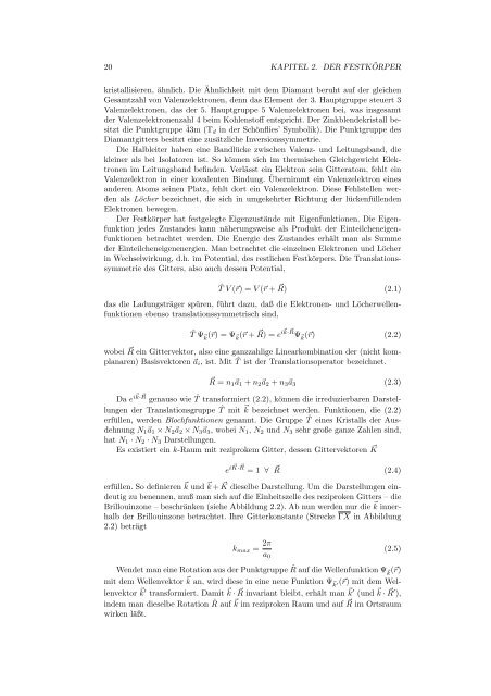 Numerische Berechnung der elektronischen ... - SAM - ETH ZÃ¼rich