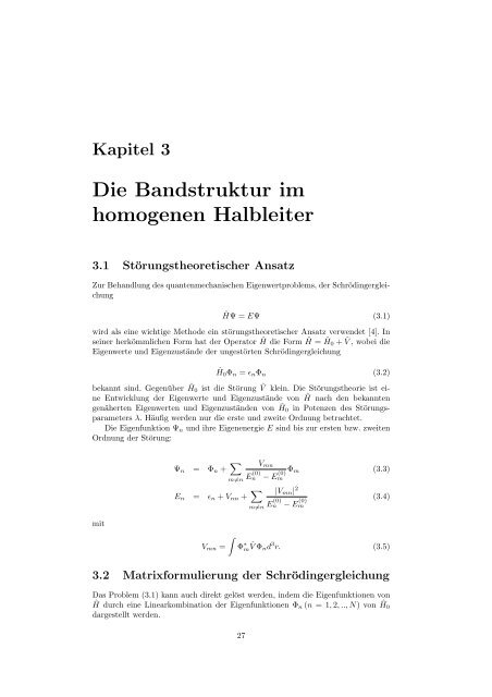 Numerische Berechnung der elektronischen ... - SAM - ETH ZÃ¼rich