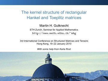 The kernel structure of rectangular Hankel and Toeplitz matrices - SAM