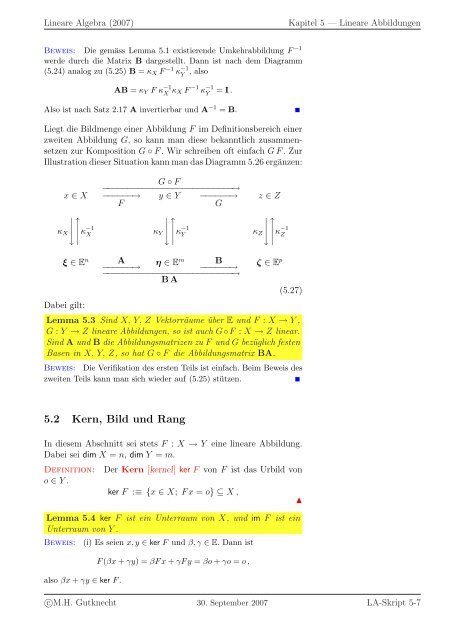 Lineare Algebra - SAM - ETH ZÃ¼rich