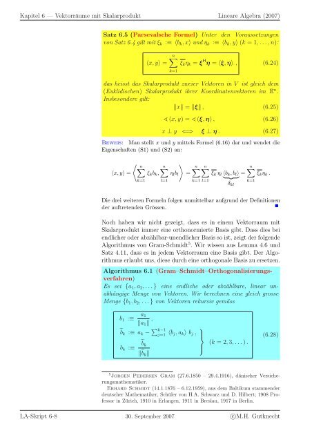 Lineare Algebra - SAM - ETH ZÃ¼rich