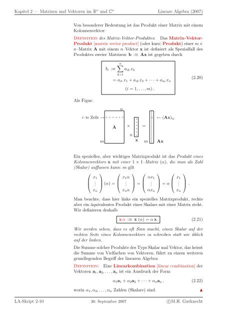 Lineare Algebra - SAM - ETH ZÃ¼rich