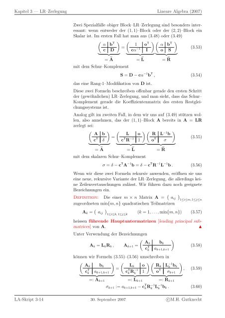 Lineare Algebra - SAM - ETH ZÃ¼rich