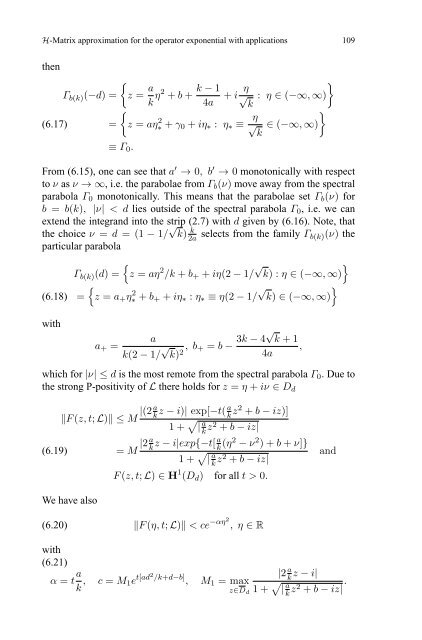 H-Matrix approximation for the operator exponential with applications