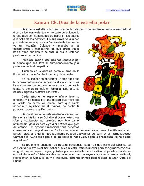 La SabidurÃ­a del Ser 43 - Instituto Cultural Quetzalcoatl